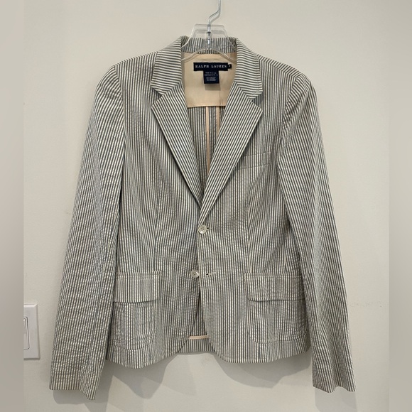 Ralph Lauren Jackets & Blazers - Ralph Lauren blue label seersucker blazer size 4 GUC